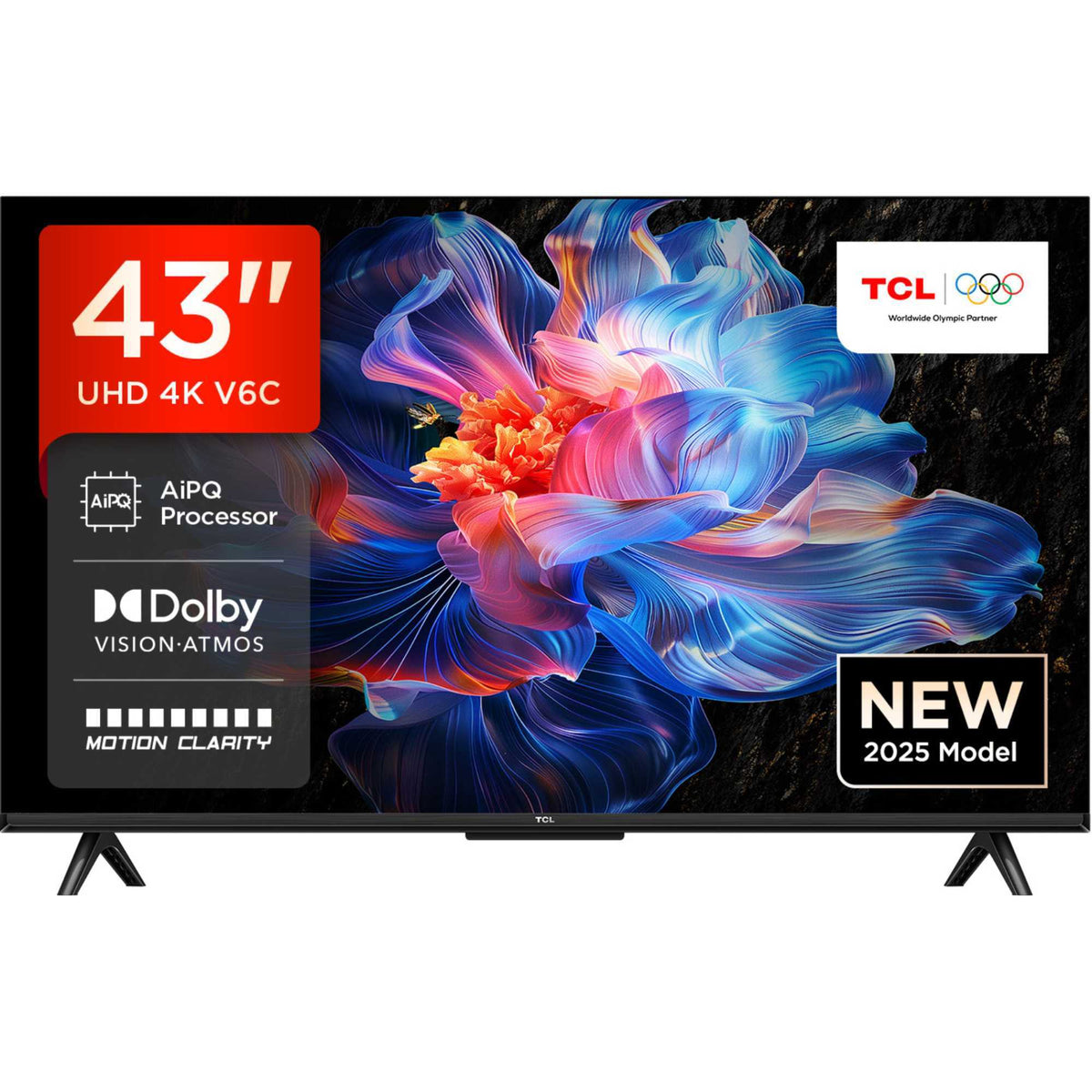 TCL V6CUK 43" 4K Ultra HD DLED HDR Google Smart TV - 43V6CUK