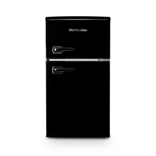 Montpellier MAB2035EK Undercounter Retro Fridge Freezer in Black