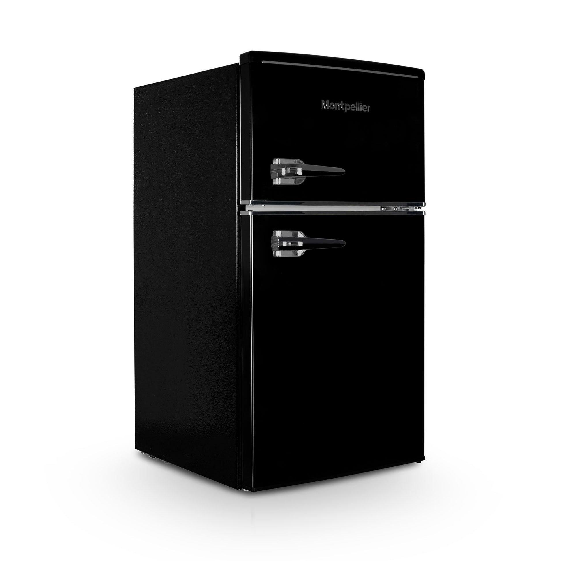 Montpellier MAB2035EK Undercounter Retro Fridge Freezer in Black