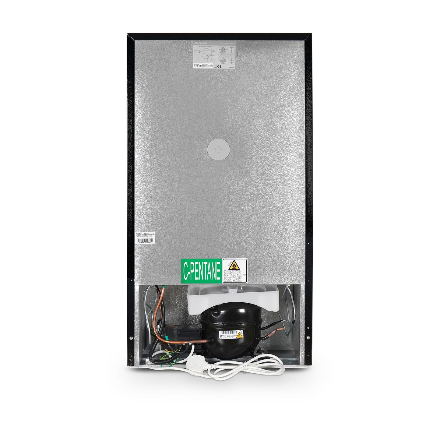 Montpellier MAB2035EK Undercounter Retro Fridge Freezer in Black