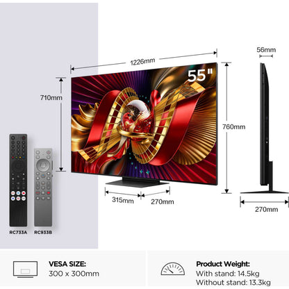 TCL C8LUK 55" 4K Ultra HD SQD-Mini LED Smart TV - 55C8LUK