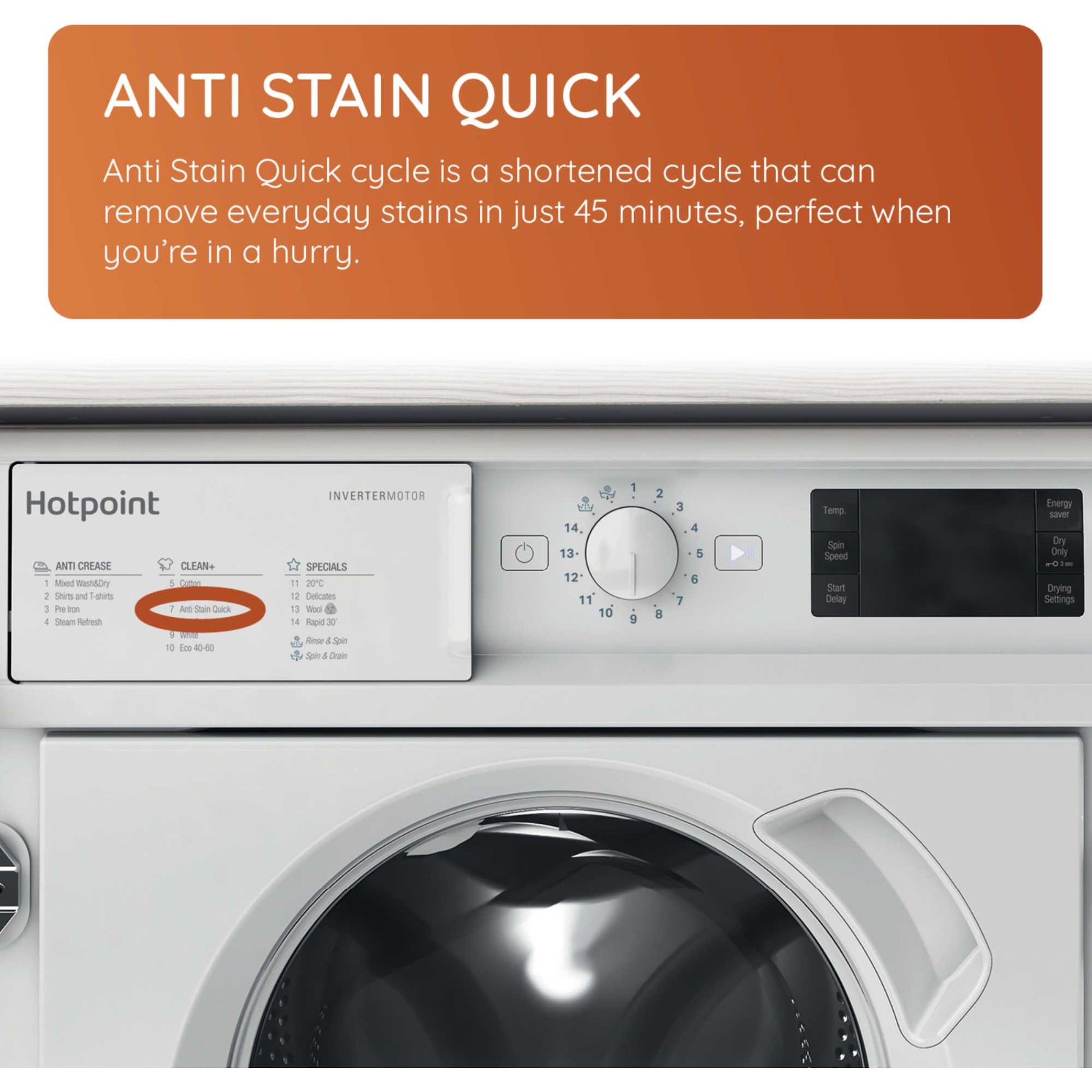 Hotpoint 8kg Wash 6kg Dry 1400rpm Built-In Washer Dryer - BI WDHG 861485 UK