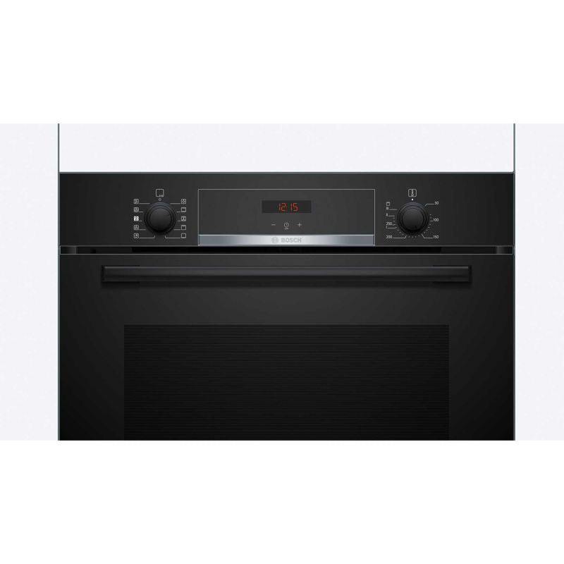 Bosch Series 4 HQA534BB3B Built-In Single Oven with Steam Function - Black