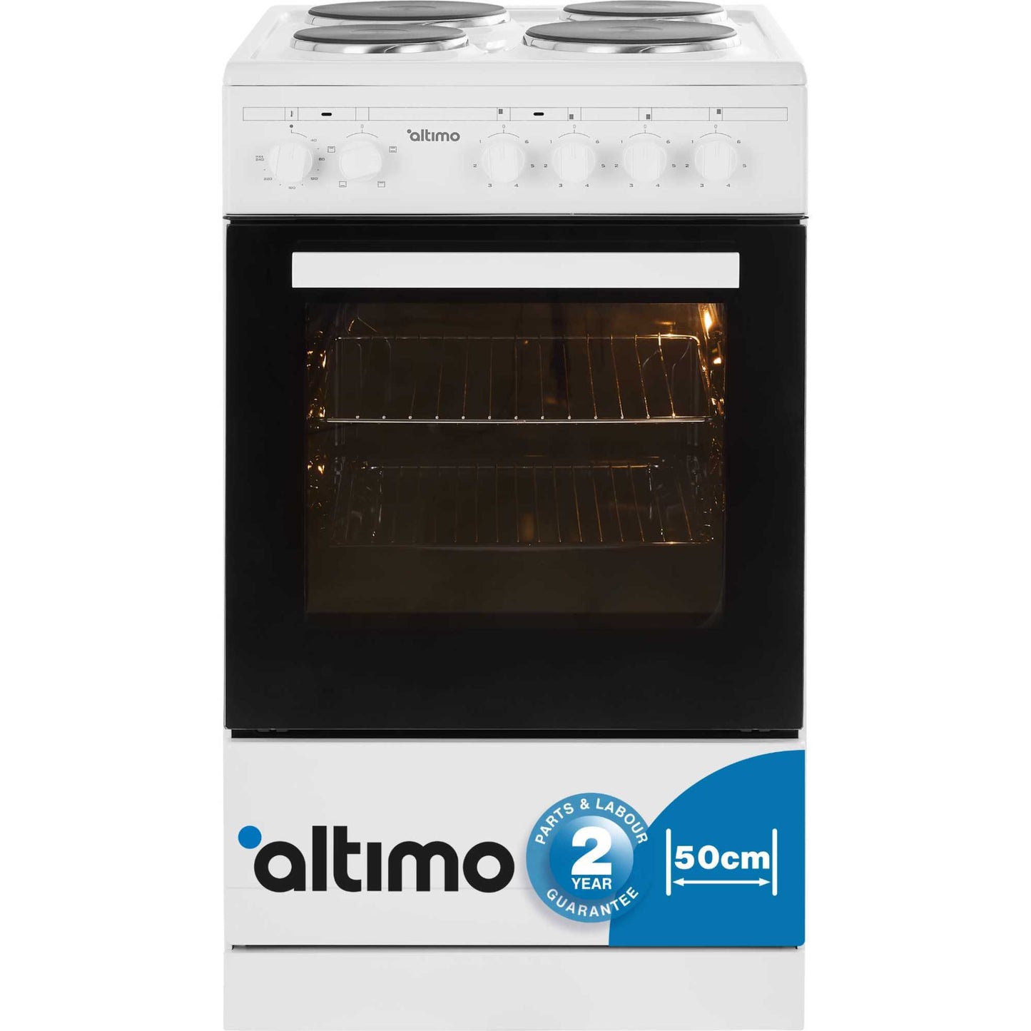 Altimo 50cm Electric Single Oven Cooker - CESS502W