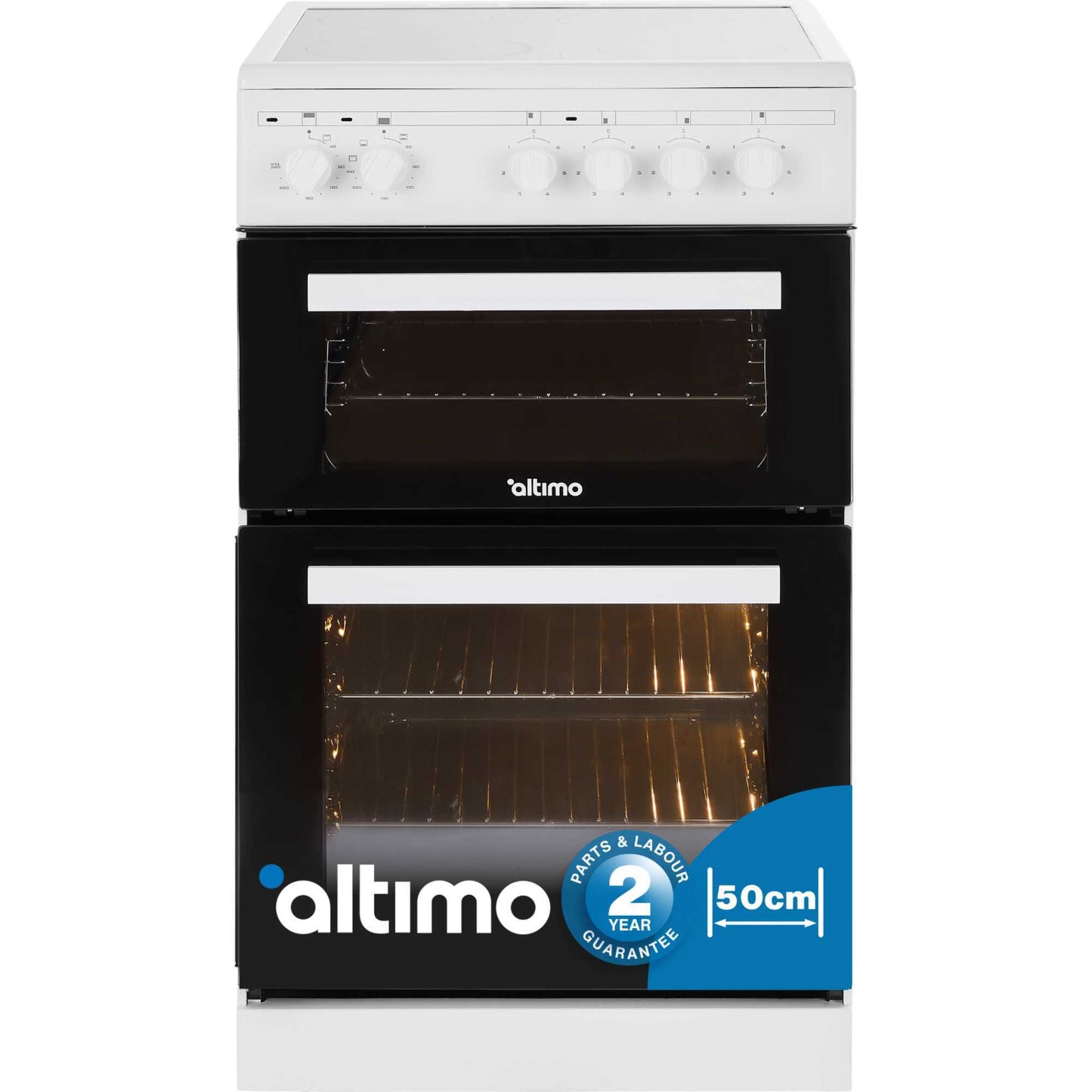 Altimo 50cm Electric Single Oven Cooker - CETC502W