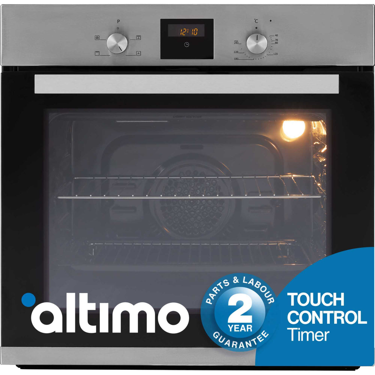 Altimo BISOF3SS Built-In 56L Electric Oven with Grill - Stainless Steel
