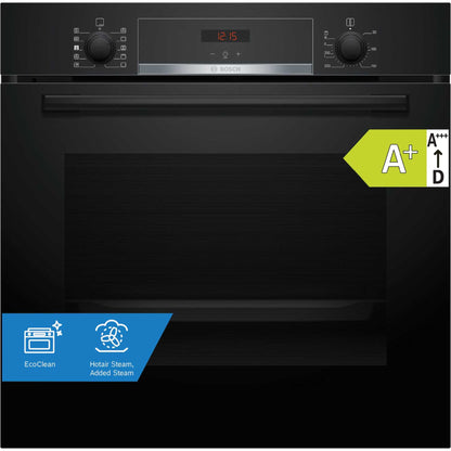 Bosch Series 4 HQA534BB3B Built-In Single Oven with Steam Function - Black