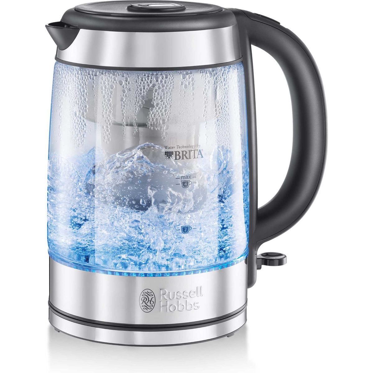 Russell Hobbs 20760-10 1l Brita Purity Glass Water Filter Kettle
