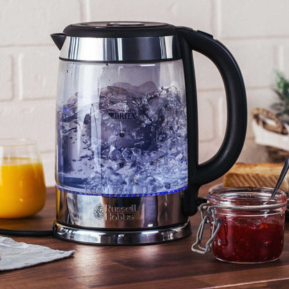 Russell Hobbs 20760-10 1l Brita Purity Glass Water Filter Kettle