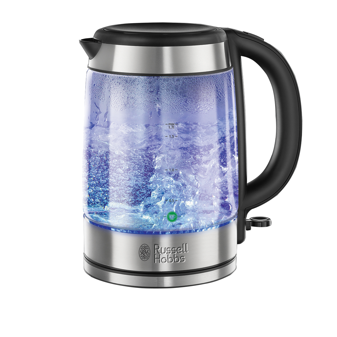 Russell Hobbs 21600-10 3000w Jug Kettle with Boil Dry Protection - Stainless Steel