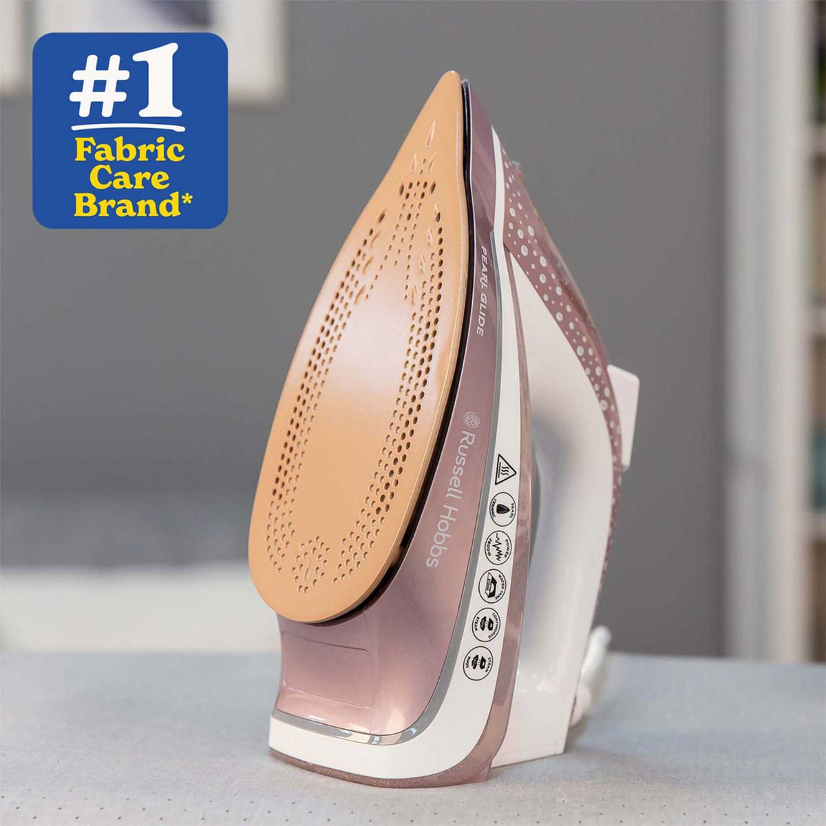 Russell Hobbs 23972 Pearl Glide Rose 2600W Iron - Champagne