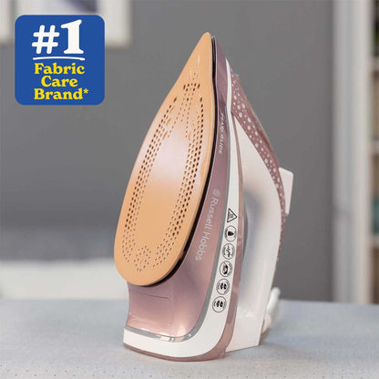 Russell Hobbs 23972 Pearl Glide Rose 2600W Iron - Champagne