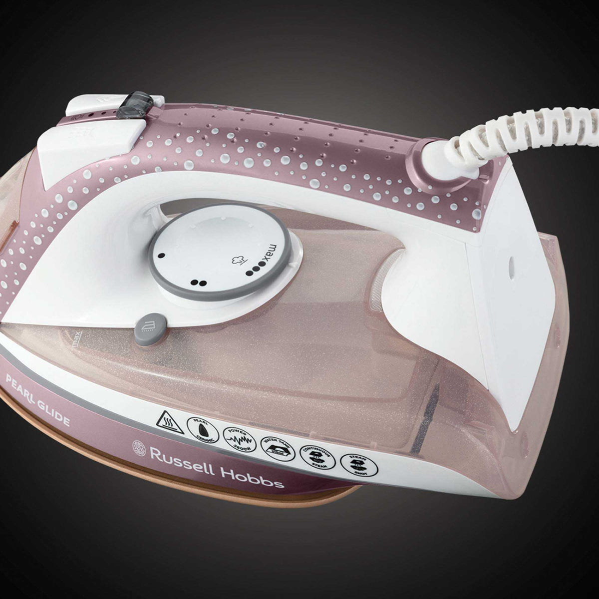 Russell Hobbs 23972 Pearl Glide Rose 2600W Iron - Champagne