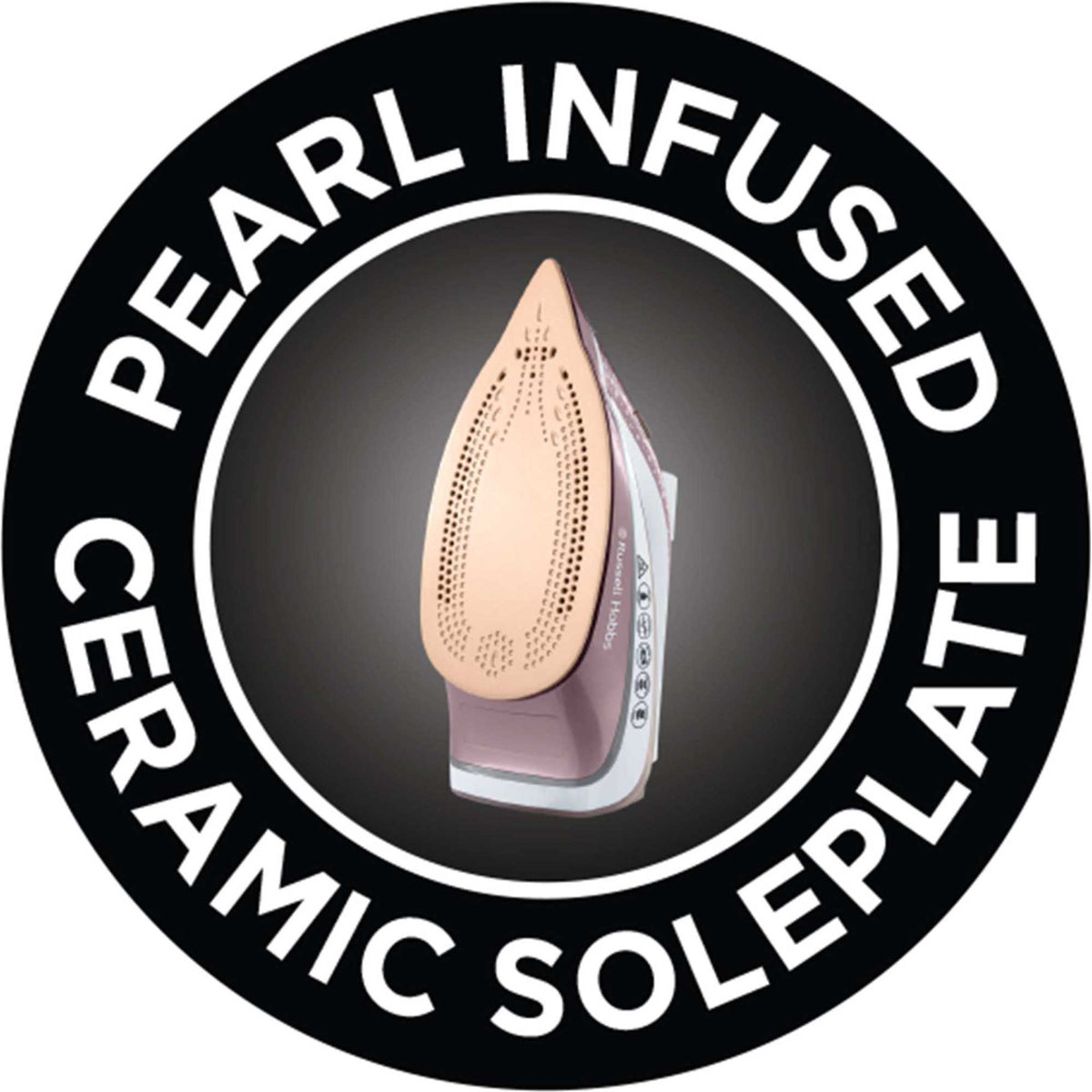 Russell Hobbs 23972 Pearl Glide Rose 2600W Iron - Champagne
