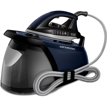 Russell Hobbs 24470 Quiet Supersteam Steam Generator Iron - Black & Blue