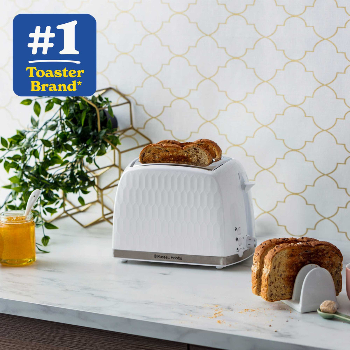 Russell Hobbs Honeycomb 26060 2 Slice Toaster