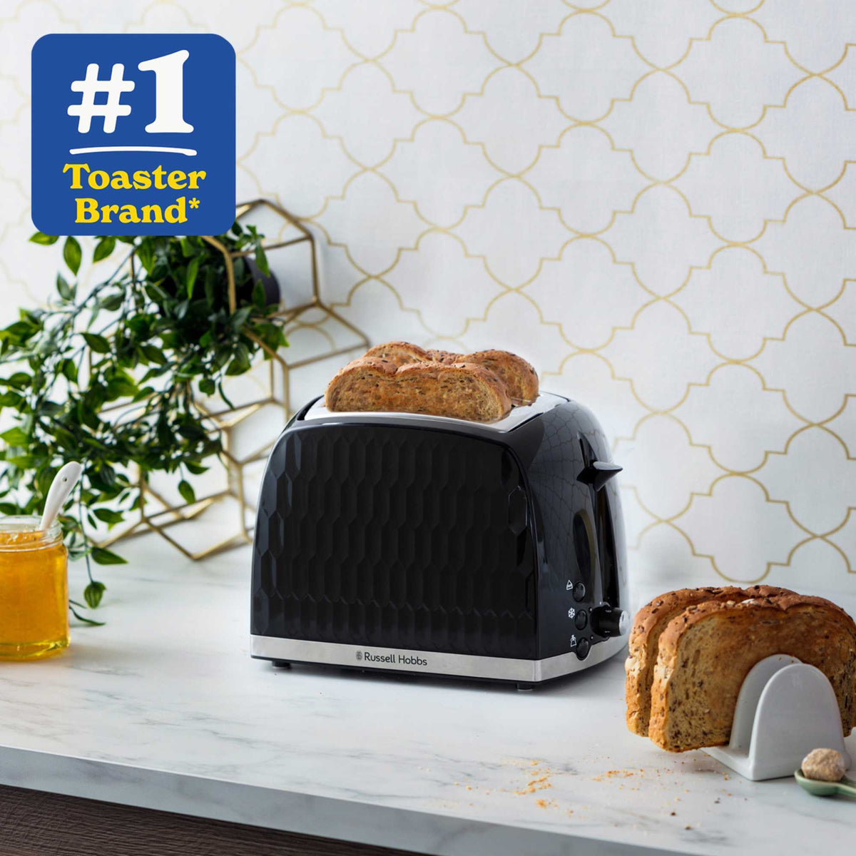 Russell Hobbs Honeycomb 26061 2 Slice Toaster