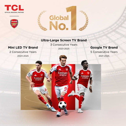 TCL RM9L 98" 4K Smart RGB-Mini LED Google AI TV - 98RM9L-UK