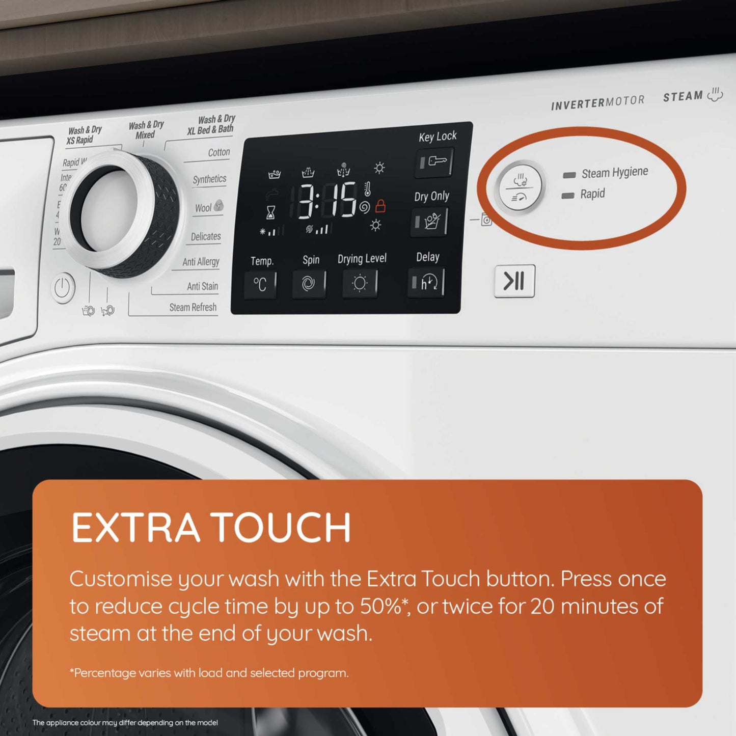 Hotpoint 8kg Wash 6kg Dry 1400rpm Washer Dryer - NDB 8635 W UK