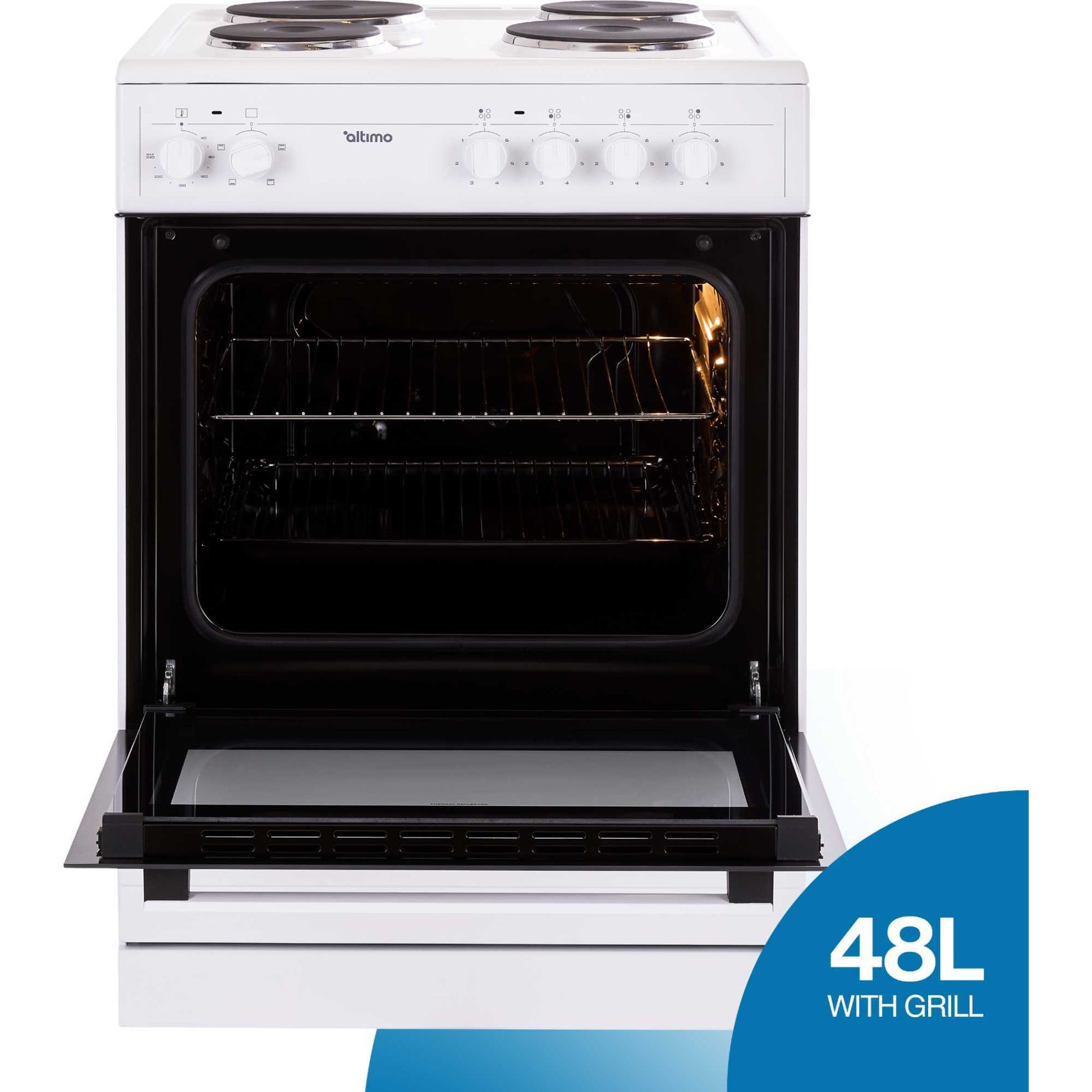 Altimo 60cm Electric Single Oven Cooker - CESS602W
