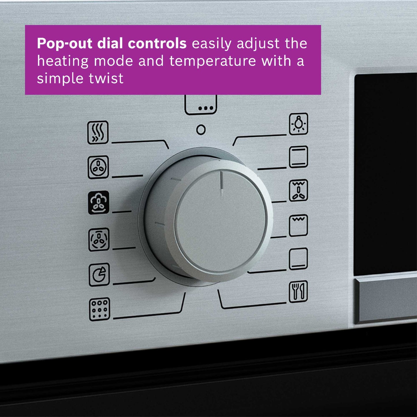 Bosch Series 4 HQA534BS3B Built-In Single Oven with Steam Function - Stainless Steel
