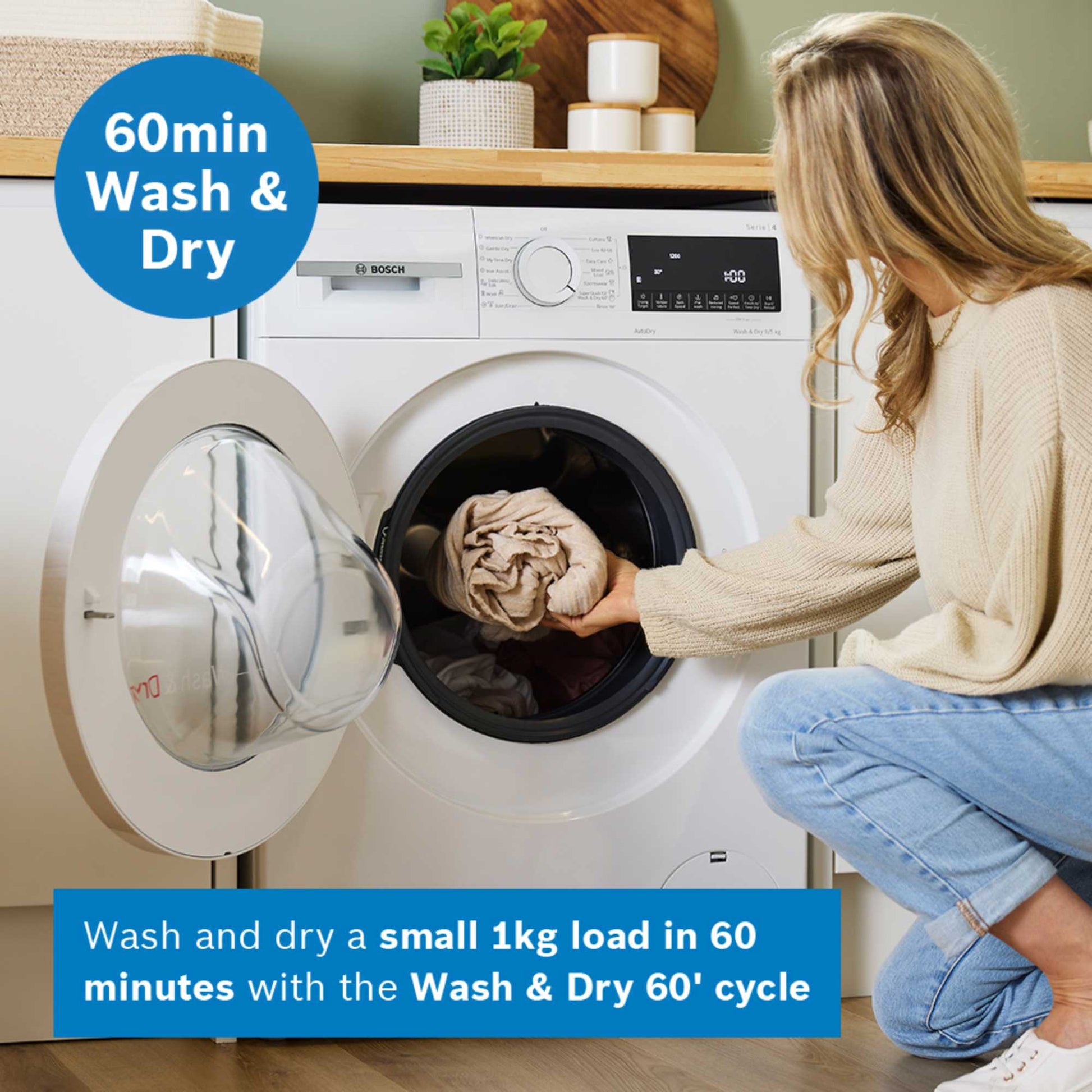Bosch Series 4 9kg Wash 5kg Dry 1400rpm Washer Dryer - WNA144V9GB