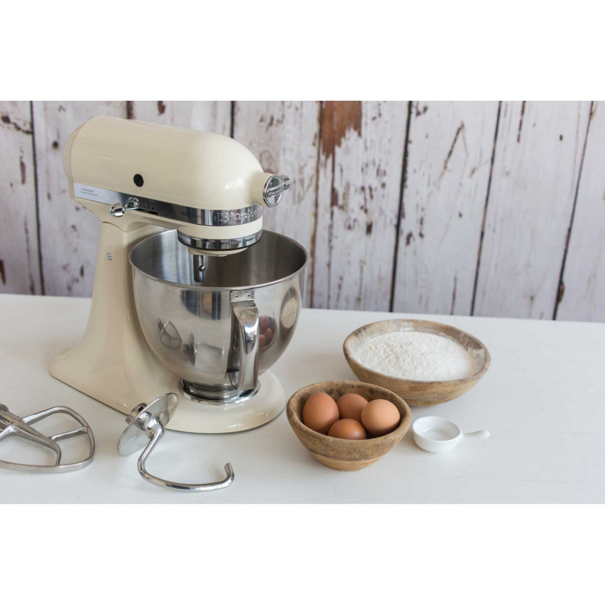 KitchenAid 5KSM175PSBAC 300W 4.8L Artisan Stand Mixer - Cream