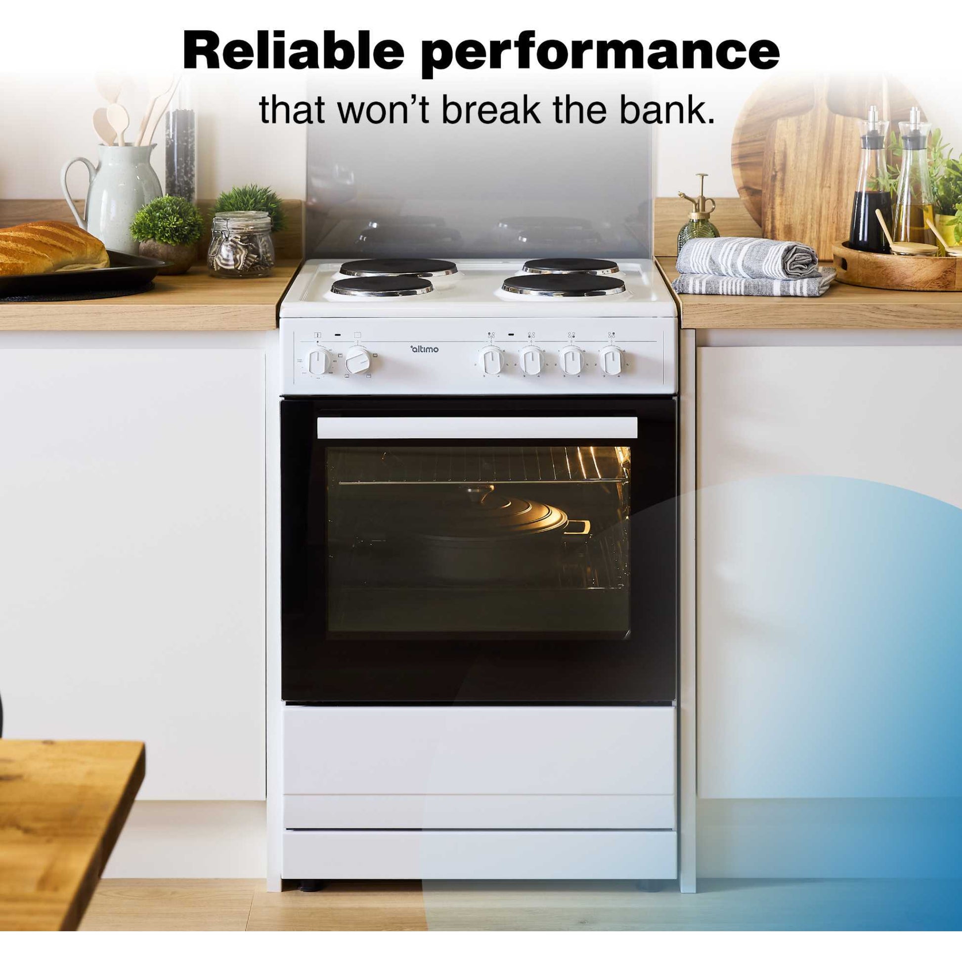Altimo 60cm Electric Single Oven Cooker - CESS602W