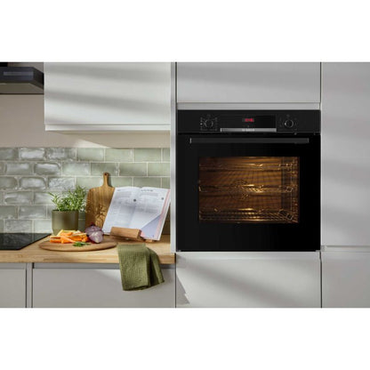 Bosch Series 4 HQA534BB3B Built-In Single Oven with Steam Function - Black