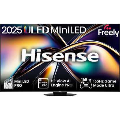 Hisense U8QTUK 75" 165Hz MiniLED Smart AI TV with Freely - 75U8QTUK