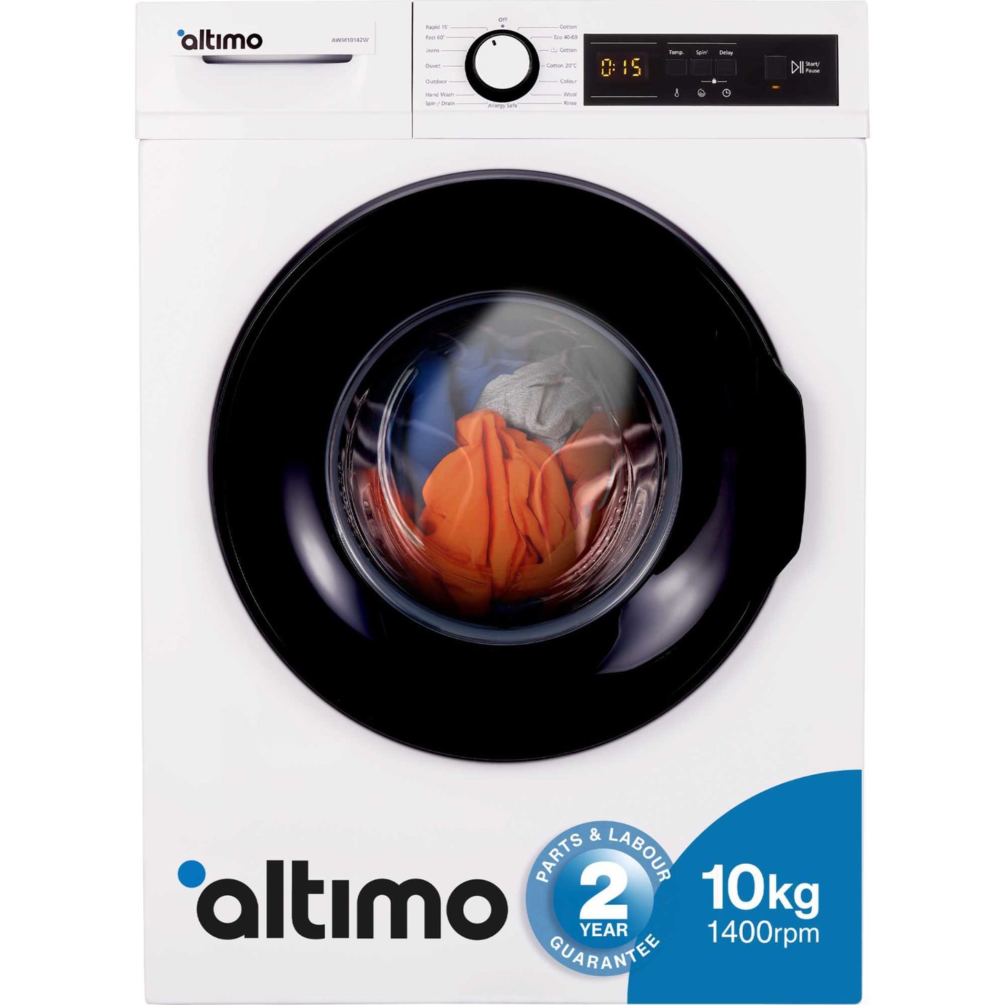 Altimo 10kg 1400rpm Washing Machine - AWM10142W