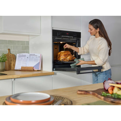 Bosch Series 4 HQA534BB3B Built-In Single Oven with Steam Function - Black
