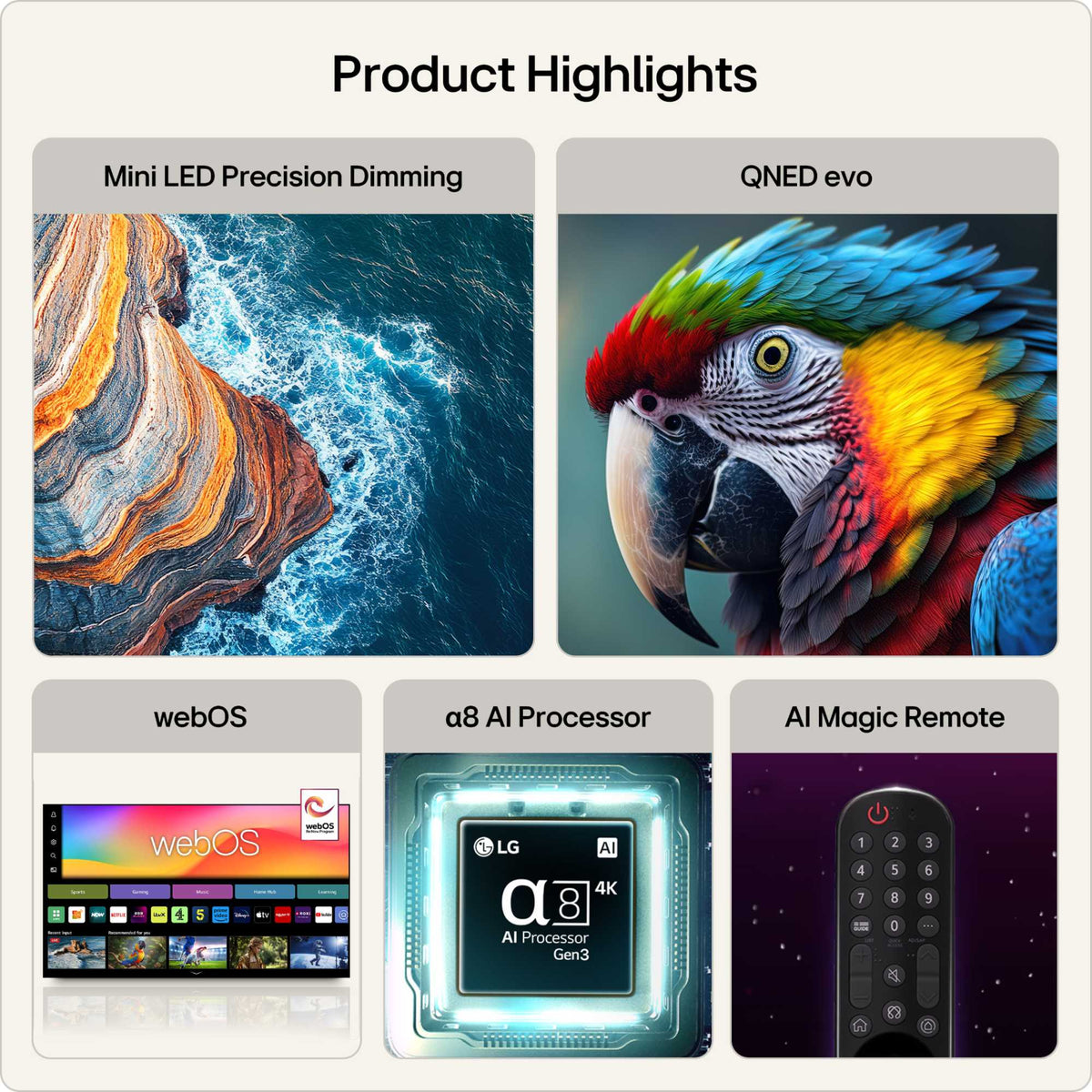 LG QNED87 86" 4K QNED Mini LED Smart TV - 86QNED87B6A