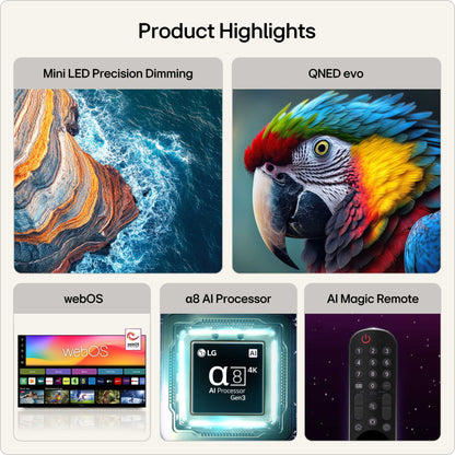 LG QNED87 86" 4K QNED Mini LED Smart TV - 86QNED87B6A