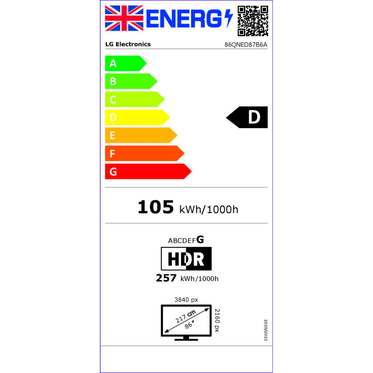 LG QNED87 86" 4K QNED Mini LED Smart TV - 86QNED87B6A