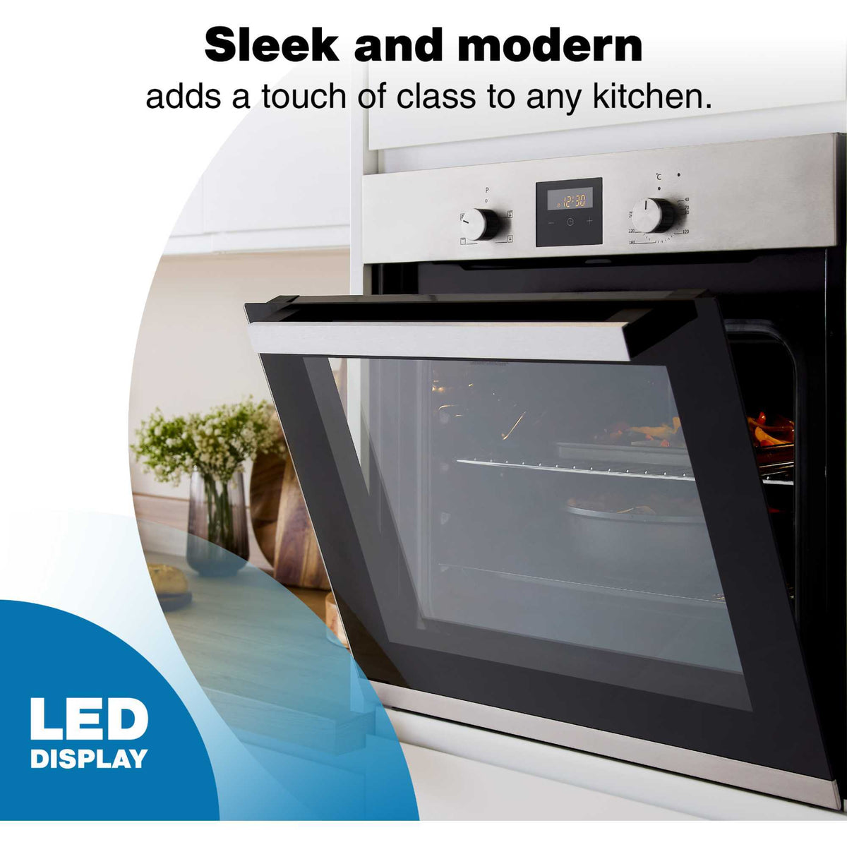 Altimo BISOF3SS Built-In 56L Electric Oven with Grill - Stainless Steel