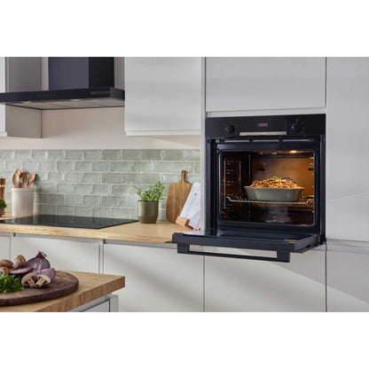 Bosch Series 4 HQA534BB3B Built-In Single Oven with Steam Function - Black