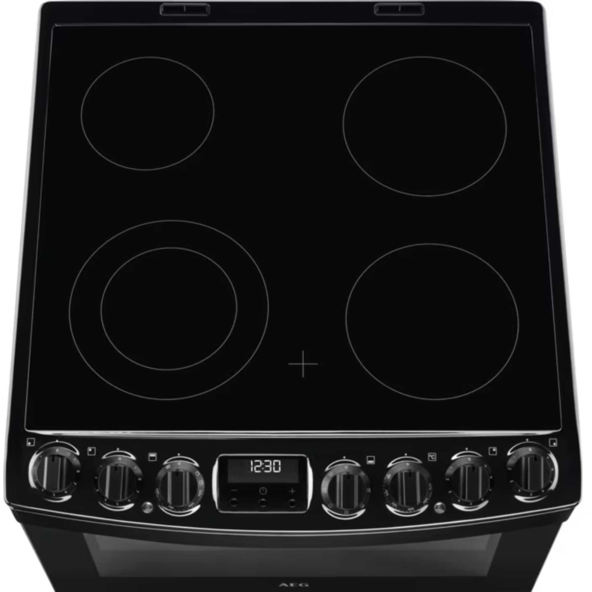 AEG 6000 SteamBake 60cm Electric Double Oven Cooker - CCB6741ACB