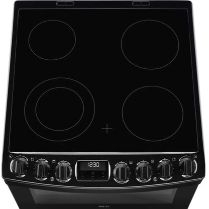 AEG 6000 SteamBake 60cm Electric Double Oven Cooker - CCB6741ACB