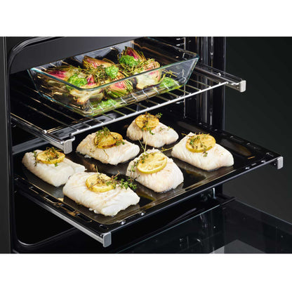 AEG 6000 SteamBake 60cm Electric Double Oven Cooker - CCB6741ACM