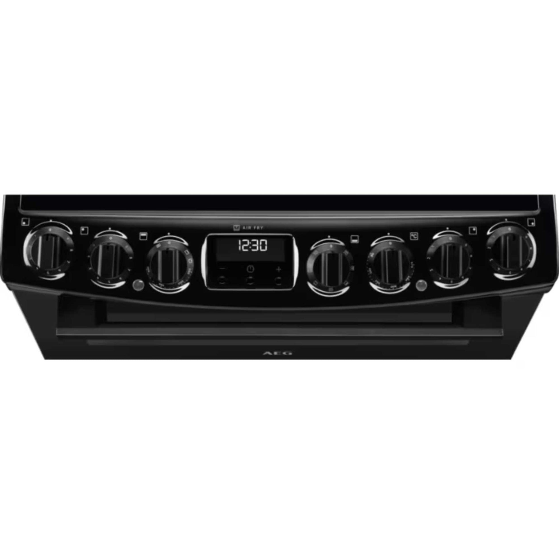 AEG 6000 SteamBake 60cm Electric Double Oven Cooker - CCX6740ACB