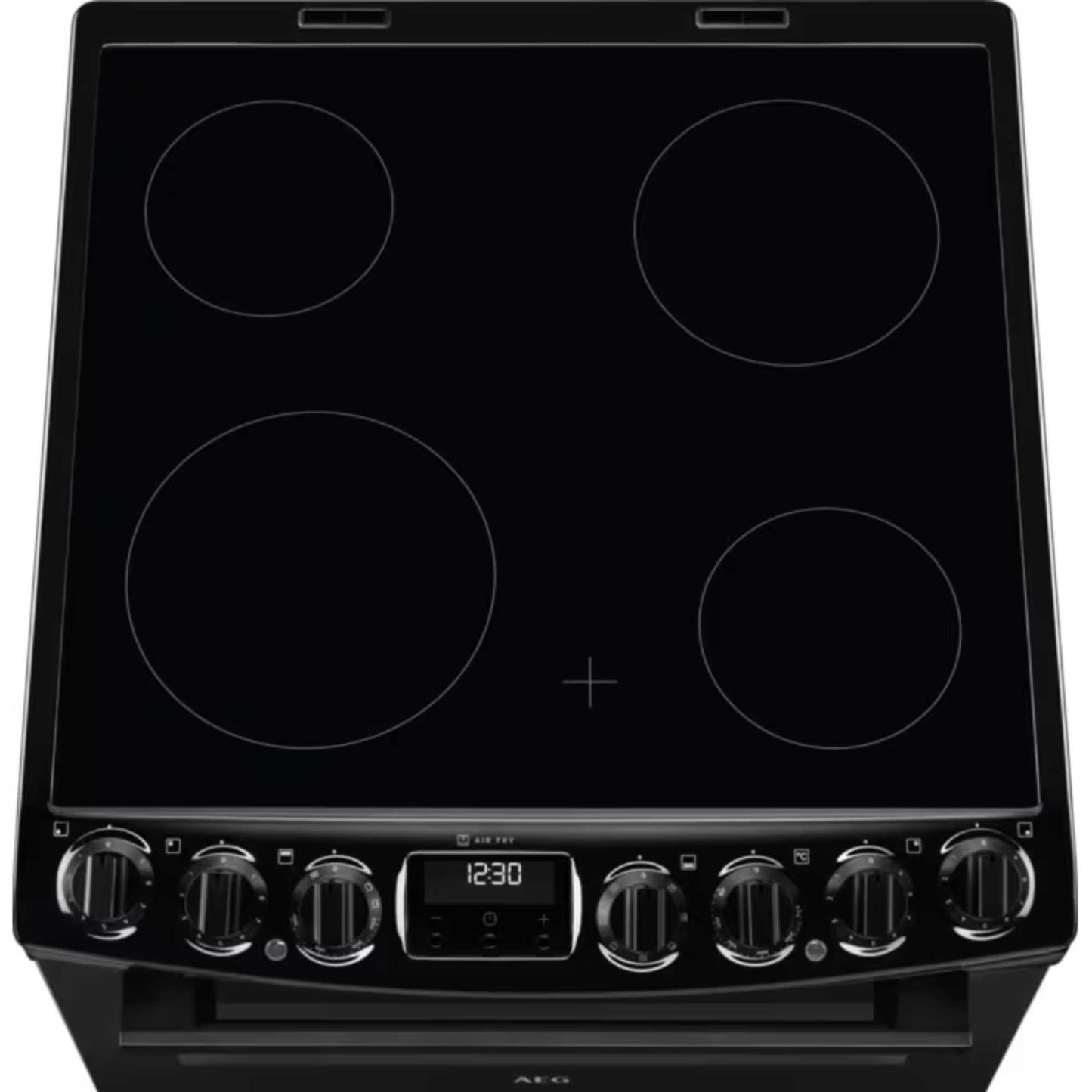 AEG 6000 SteamBake 60cm Electric Double Oven Cooker - CCX6740ACB
