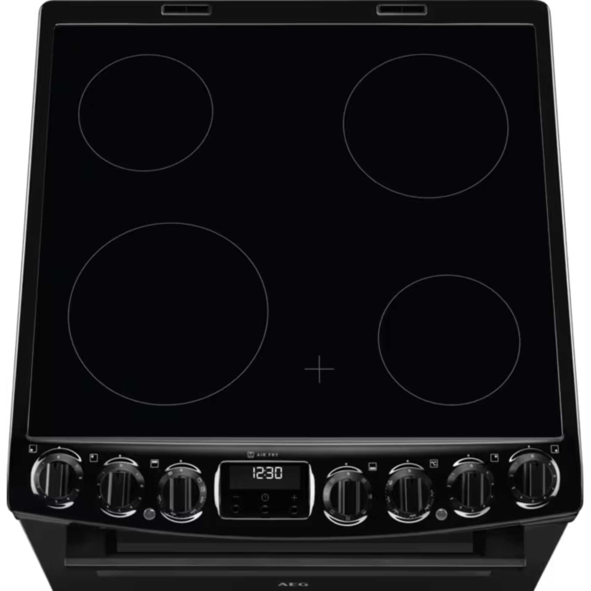 AEG 6000 SteamBake 60cm Electric Double Oven Cooker - CCX6740ACB