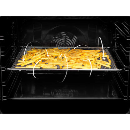 AEG 6000 SteamBake 60cm Electric Double Oven Cooker - CCX6740ACB