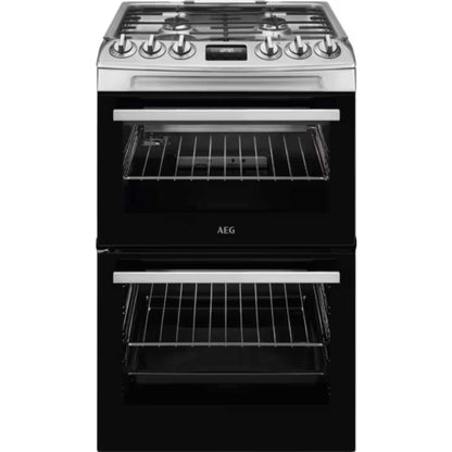 AEG 55cm Gas Double Oven Cooker - CGX1130ACM