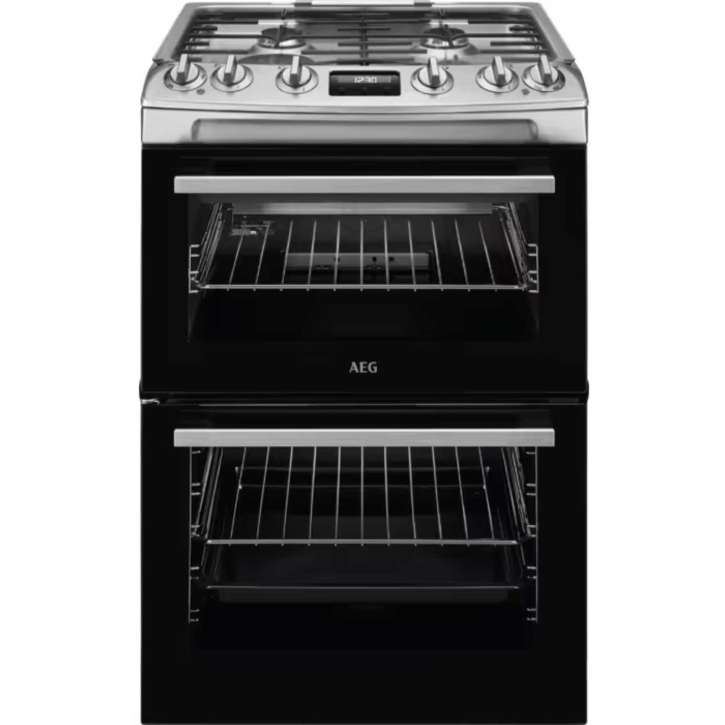 AEG 60cm Gas Double Oven Cooker - CGX6130ACM