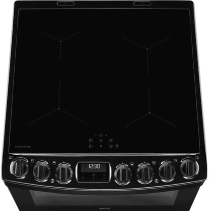 AEG 6000 SteamBake 60cm Electric Double Oven Cooker - CIB6743ACB