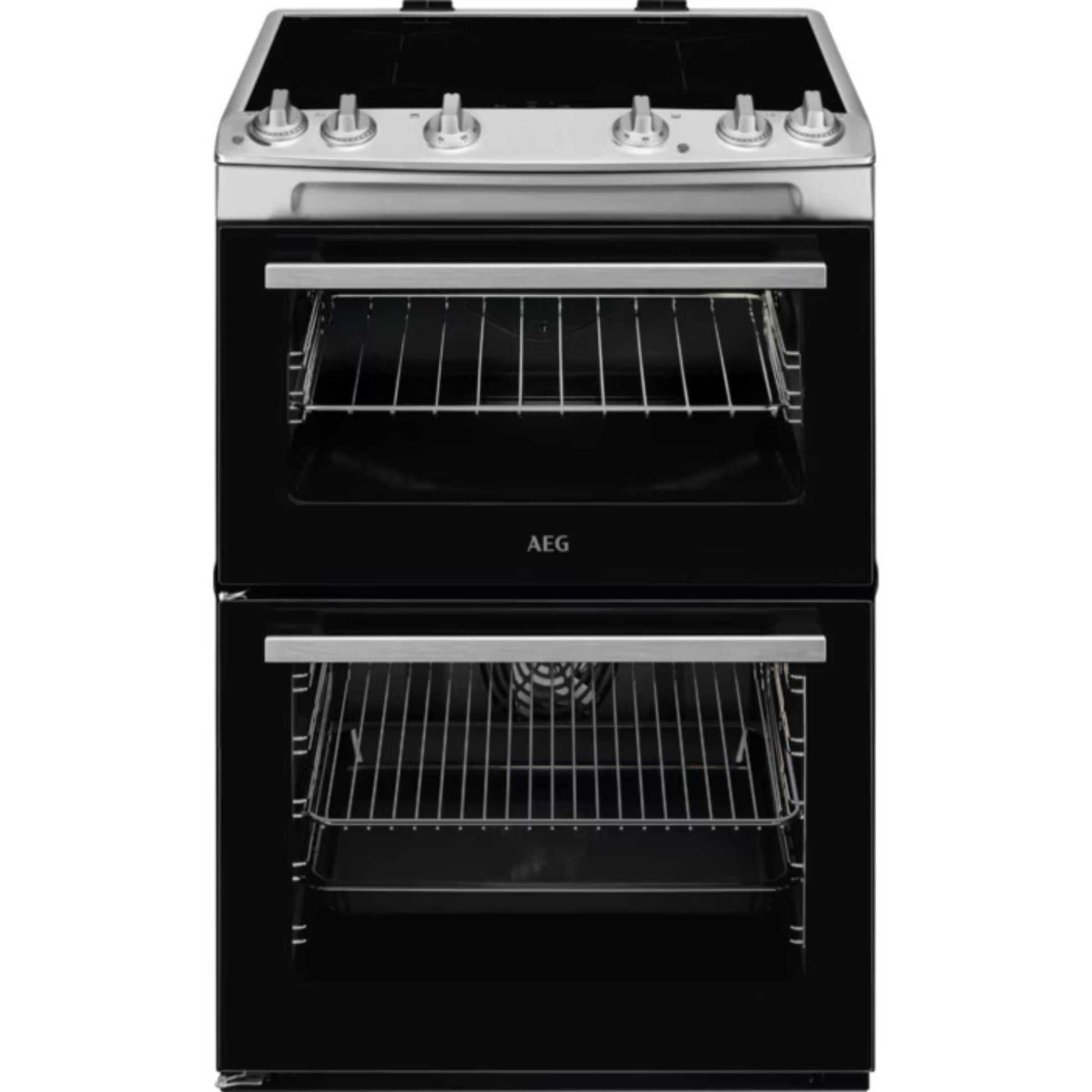 AEG 5000 SurroundCook 60cm Electric Double Oven Cooker - CIX6500ABM