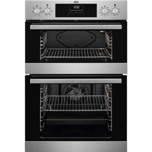 AEG DEX33111EM Double Oven Clean Enamel - Black