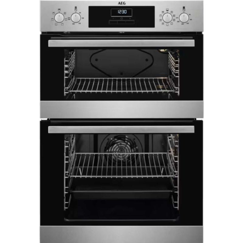 AEG DEX33111EM Double Oven Clean Enamel - Black